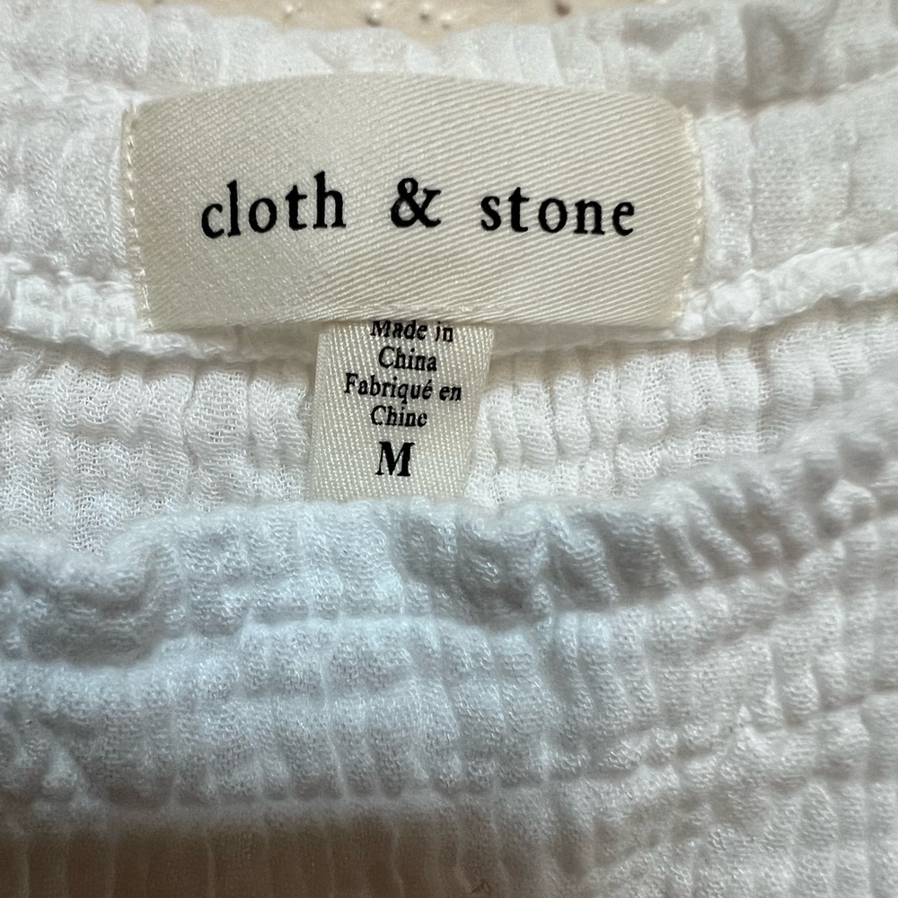 Cloth & Stone‎ by Anthropologie White Gauze Tank Top Women’s Medium - Picture 3 of 5